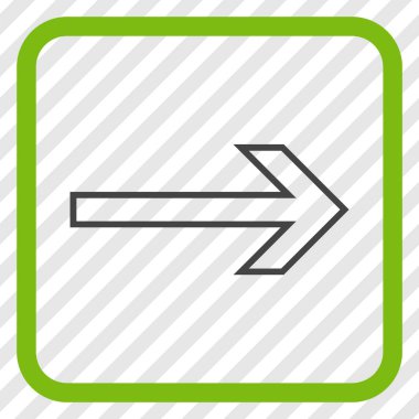 Ok sağ vektör simgesi bir çerçeve içinde