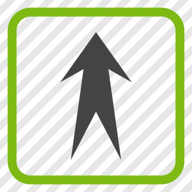 Vektör simgesi bir çerçeve içinde yukarı ok