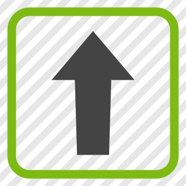 Vektör simgesi bir çerçeve içinde yukarı ok