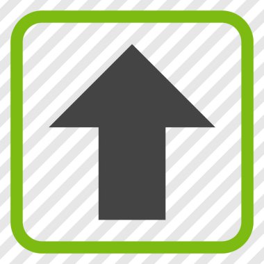 Vektör simgesi bir çerçeve içinde yukarı ok