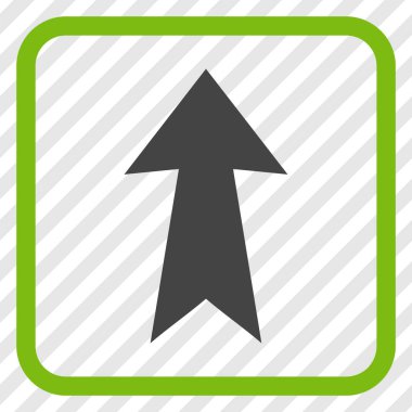 Vektör simgesi bir çerçeve içinde yukarı ok