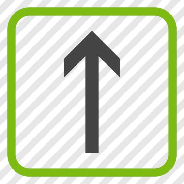 Vektör simgesi bir çerçeve içinde yukarı ok