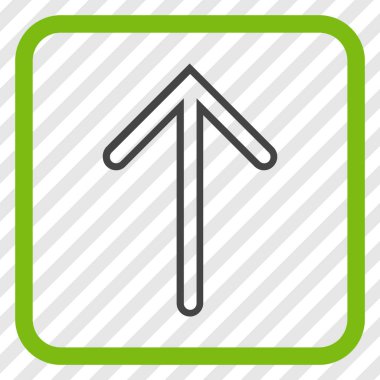 Vektör simgesi bir çerçeve içinde yukarı ok