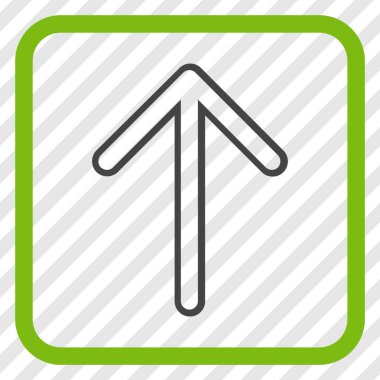 Vektör simgesi bir çerçeve içinde yukarı ok