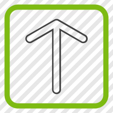 Vektör simgesi bir çerçeve içinde yukarı ok