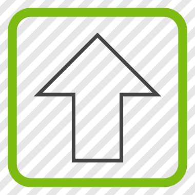 Vektör simgesi bir çerçeve içinde yukarı ok