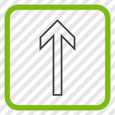 Vektör simgesi bir çerçeve içinde yukarı ok