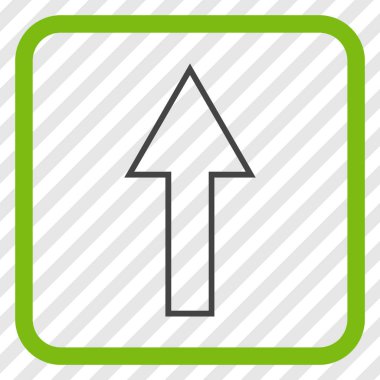 Vektör simgesi bir çerçeve içinde yukarı ok