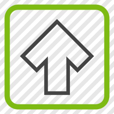 Vektör simgesi bir çerçeve içinde yukarı ok