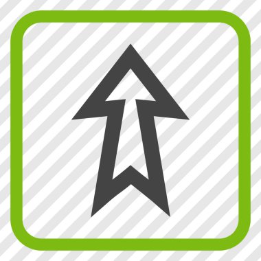 Vektör simgesi bir çerçeve içinde yukarı ok