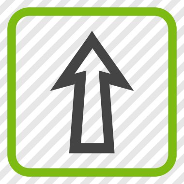 Vektör simgesi bir çerçeve içinde yukarı ok