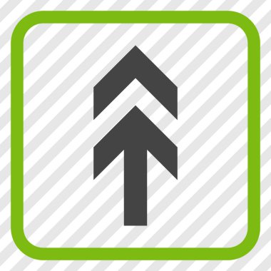 Vektör simgesi bir çerçeve içinde yukarı ok