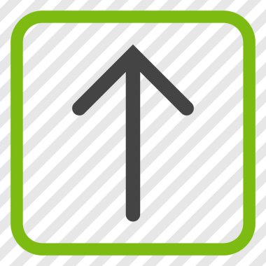 Vektör simgesi bir çerçeve içinde yukarı ok