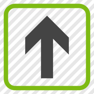 Vektör simgesi bir çerçeve içinde yukarı ok