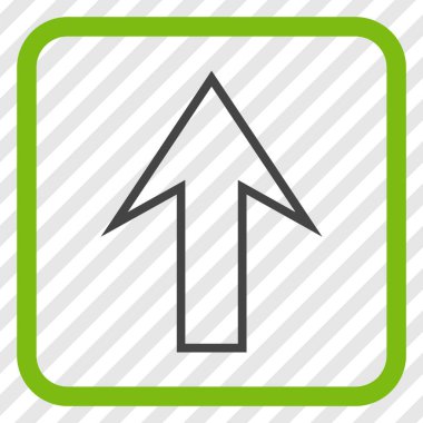 Vektör simgesi bir çerçeve içinde yukarı ok