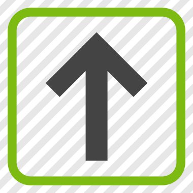 Vektör simgesi bir çerçeve içinde yukarı ok