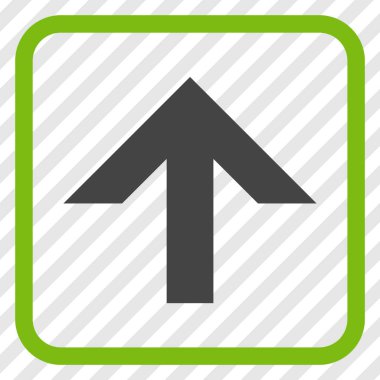 Vektör simgesi bir çerçeve içinde yukarı ok