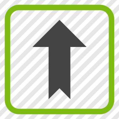 Vektör simgesi bir çerçeve içinde yukarı ok