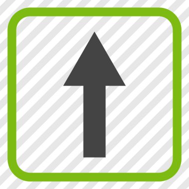 Vektör simgesi bir çerçeve içinde yukarı ok