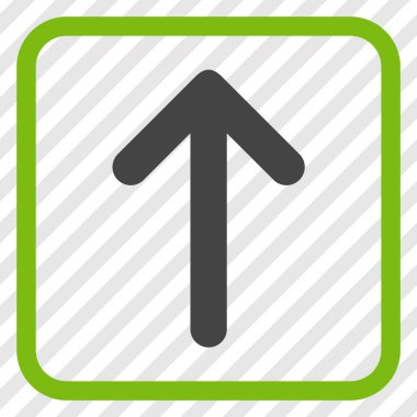 Vektör simgesi bir çerçeve içinde yukarı ok