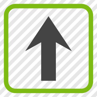 Vektör simgesi bir çerçeve içinde yukarı ok