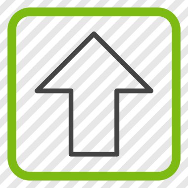 Vektör simgesi bir çerçeve içinde yukarı ok