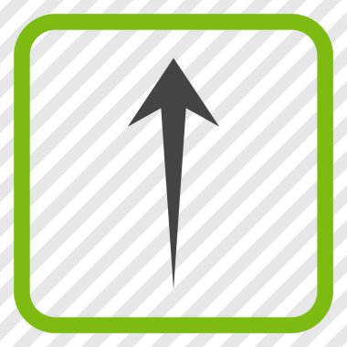 Vektör simgesi bir çerçeve içinde yukarı ok