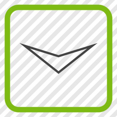 Vektör simgesi bir çerçeve içinde aşağı ok ucu