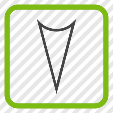 Vektör simgesi bir çerçeve içinde aşağı ok ucu