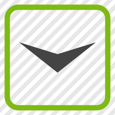 Vektör simgesi bir çerçeve içinde aşağı ok ucu