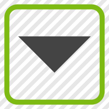 Vektör simgesi bir çerçeve içinde aşağı ok ucu