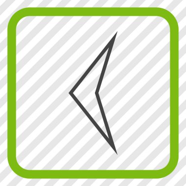 Ok ucu sol vektör simgesi bir çerçeve içinde