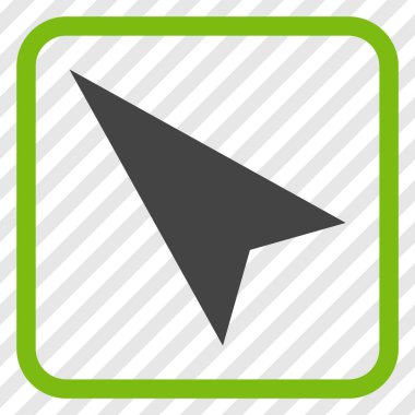 Ok ucu sol yukarı vektör simgesi bir çerçeve içinde