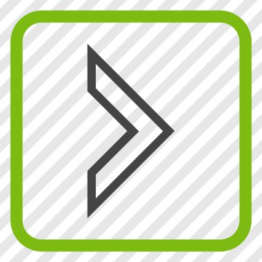 Ok ucu doğru vektör simgesi bir çerçeve içinde