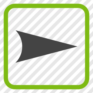 Ok ucu doğru vektör simgesi bir çerçeve içinde