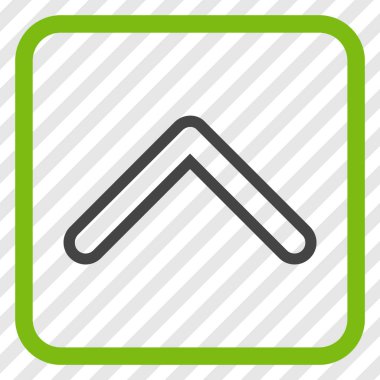 Vektör simgesi bir çerçeve içinde yukarı ok ucu