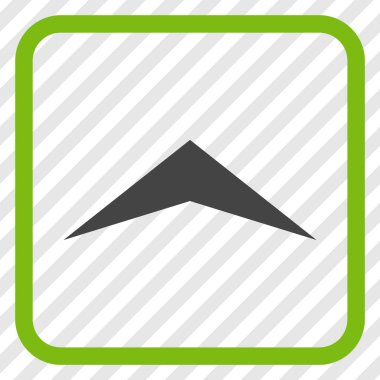 Vektör simgesi bir çerçeve içinde yukarı ok ucu