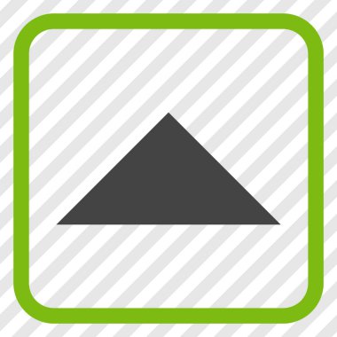 Vektör simgesi bir çerçeve içinde yukarı ok ucu