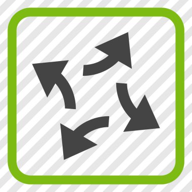 Santrifüj oklar bir çerçeve içinde simge vektör