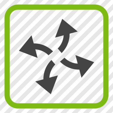 Santrifüj oklar bir çerçeve içinde simge vektör