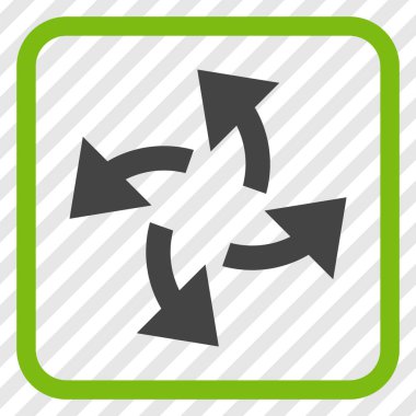 Santrifüj oklar bir çerçeve içinde simge vektör