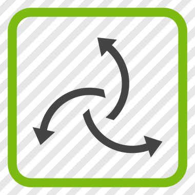 Santrifüj oklar bir çerçeve içinde simge vektör