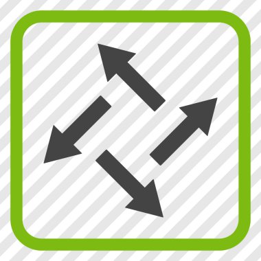 Santrifüj oklar bir çerçeve içinde simge vektör