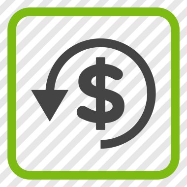 Ters ibraz vektör simgesi bir çerçeve içinde