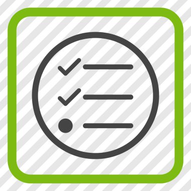 Denetim listesi vektör simgesi bir çerçeve içinde