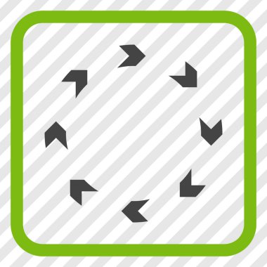 Dolaşım vektör simgesi bir çerçeve içinde