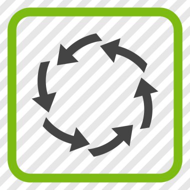 Dolaşım vektör simgesi bir çerçeve içinde