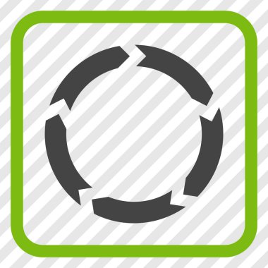 Dolaşım vektör simgesi bir çerçeve içinde