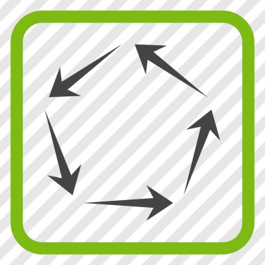 Dolaşım vektör simgesi bir çerçeve içinde