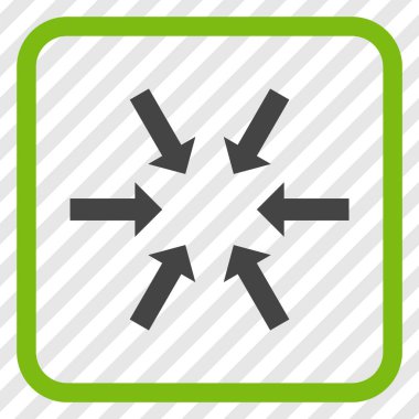 Kompakt oklar bir çerçeve içinde simge vektör